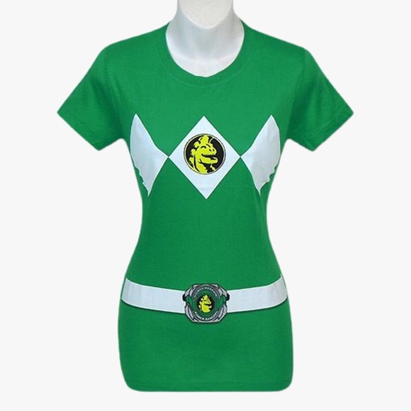Mighty Fine Green Power Ranger T Shirt Sz L - Picture 1 of 8
